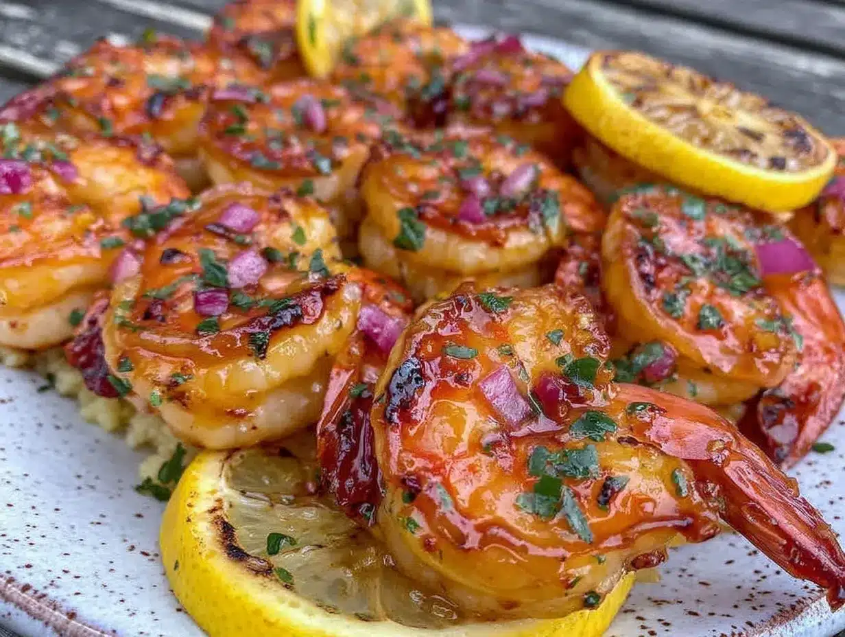 lemon garlic shrimp skewers preparation steps