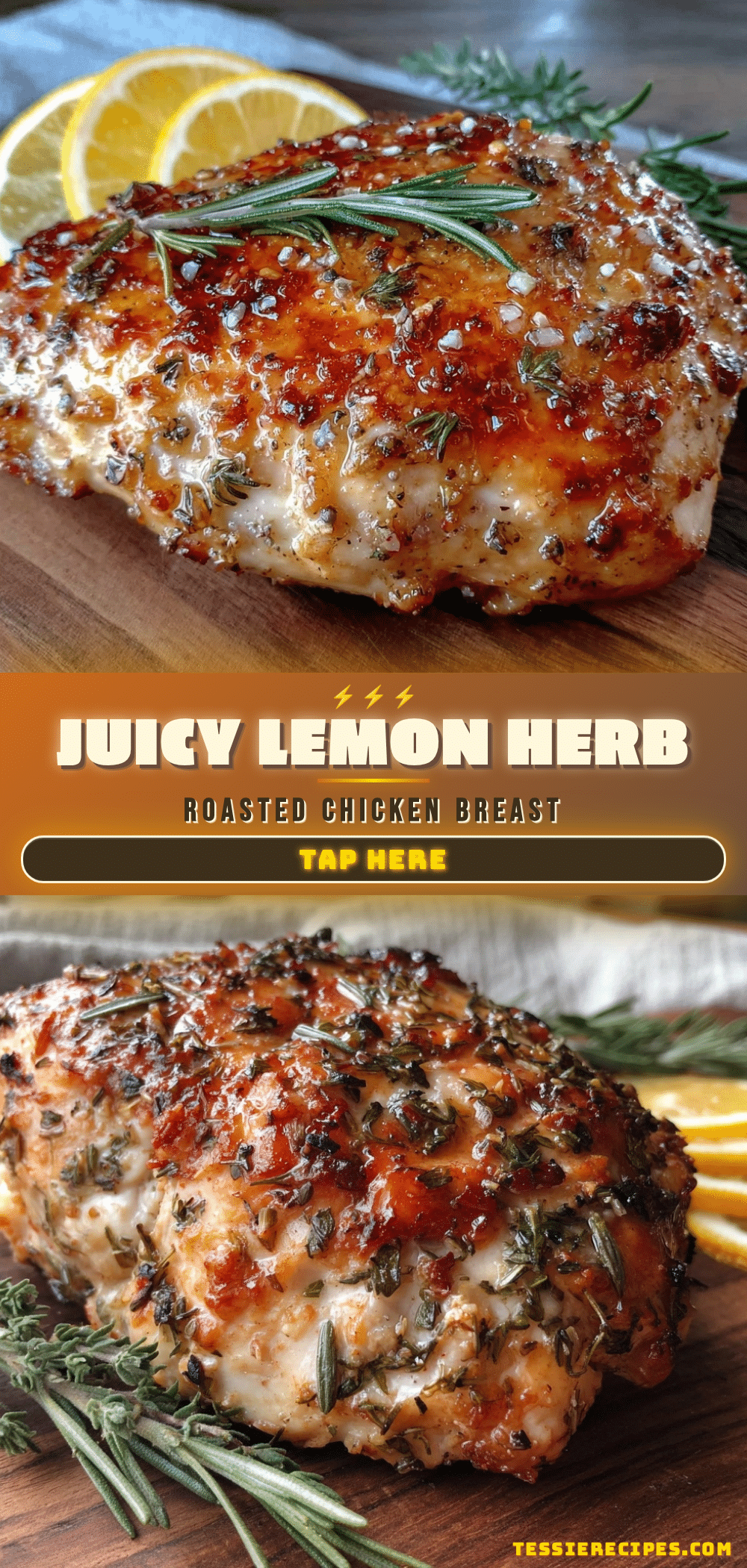 lemon herb roasted chicken breast recipe