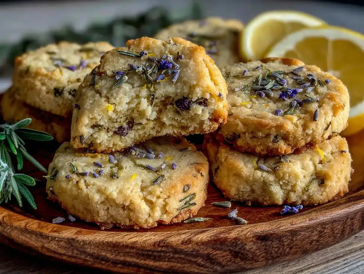 lemon lavender shortbread cookies preparation steps