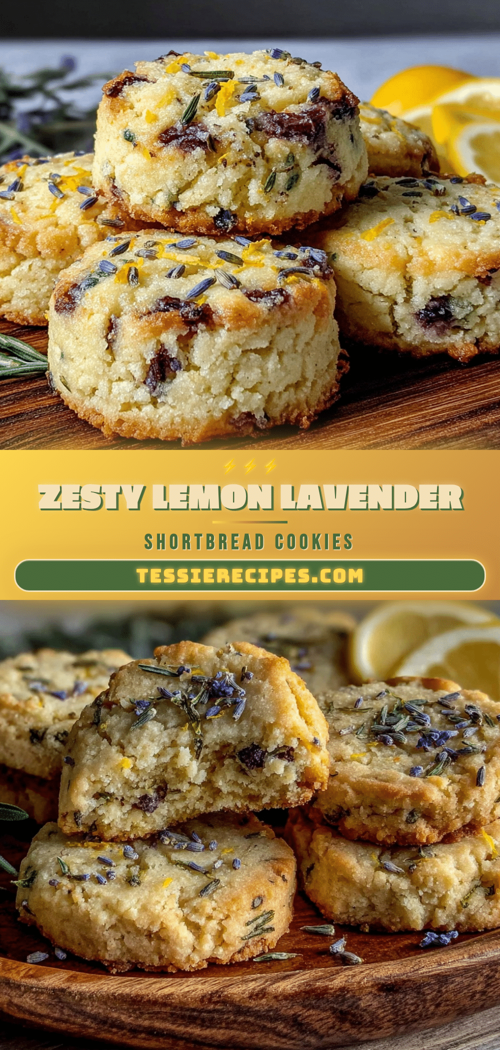 lemon lavender shortbread cookies recipe