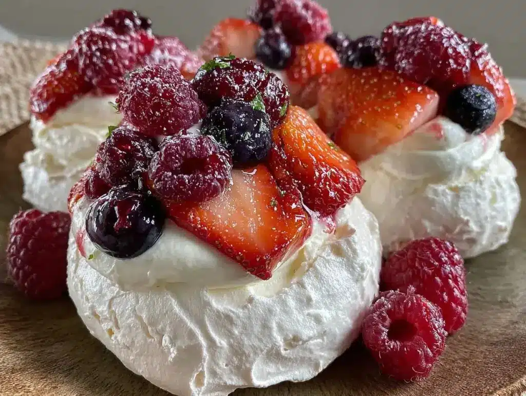 light mini pavlovas recipe - featured image