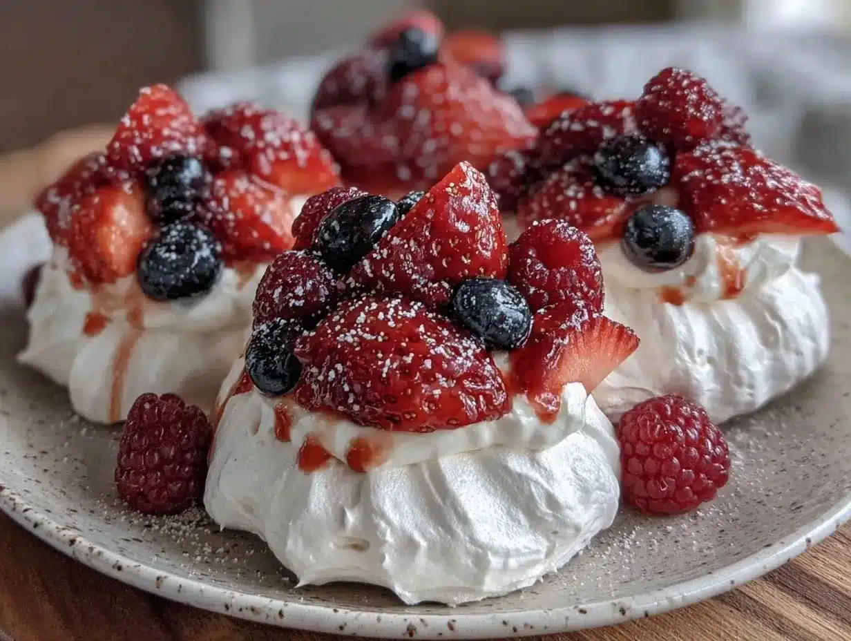 light mini pavlovas recipe preparation steps
