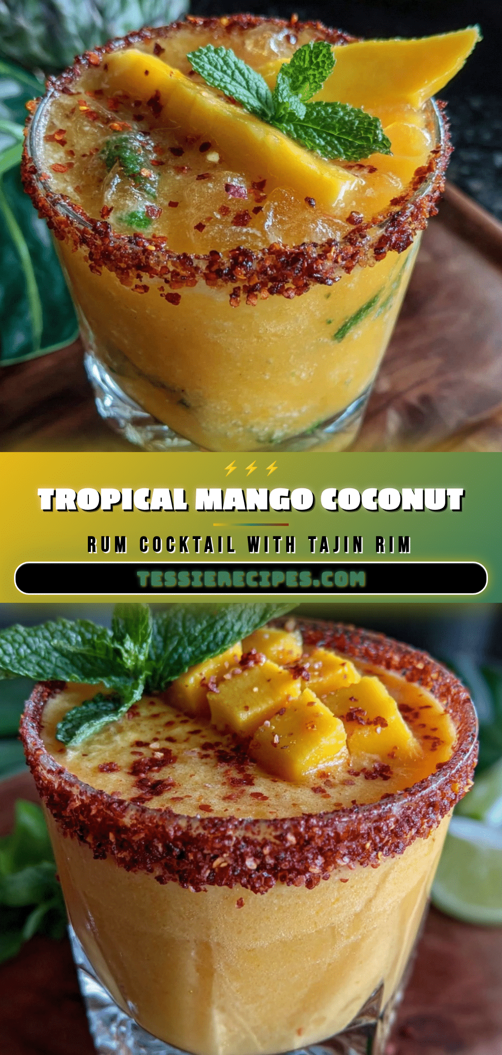 mango coconut rum cocktail recipe