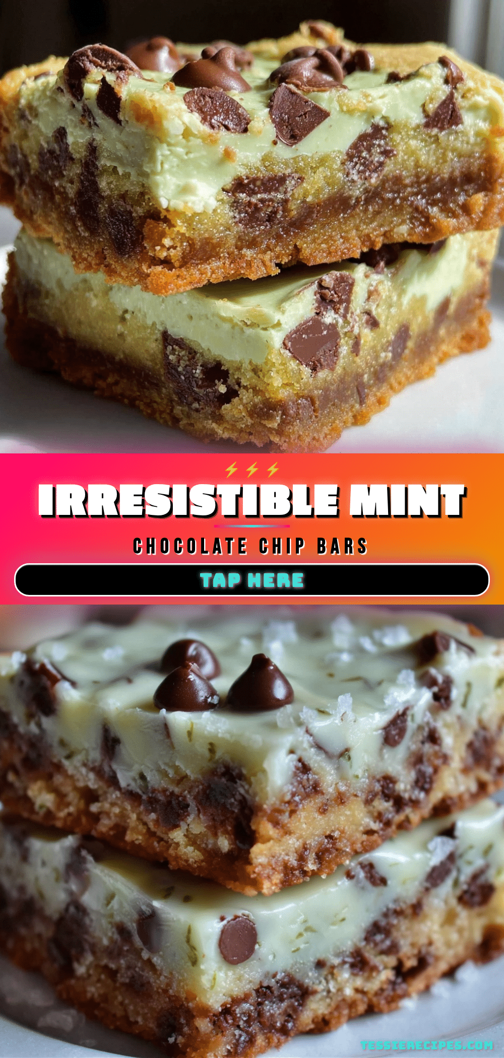 mint chocolate chip cookie bars recipe