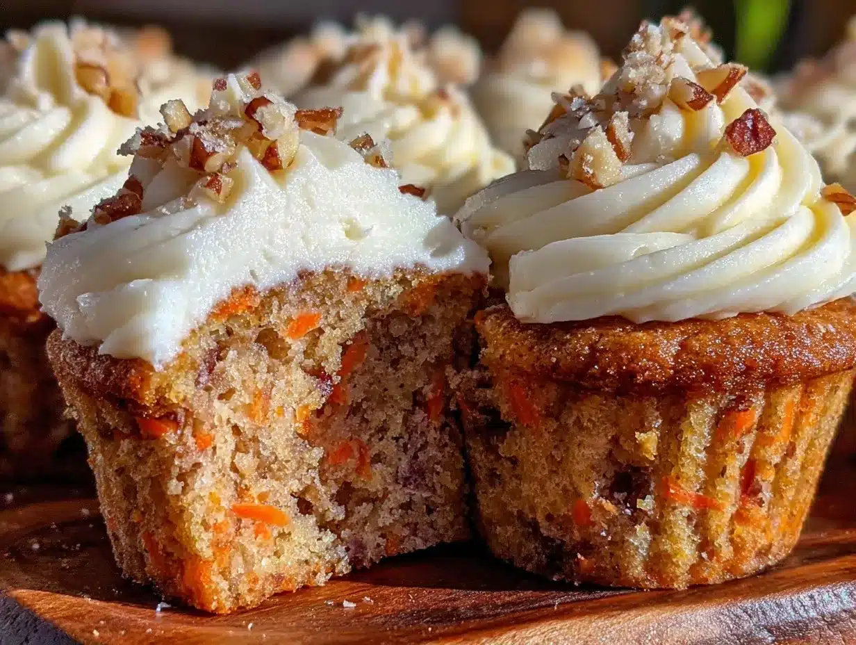 moist mini carrot cake cupcakes preparation steps