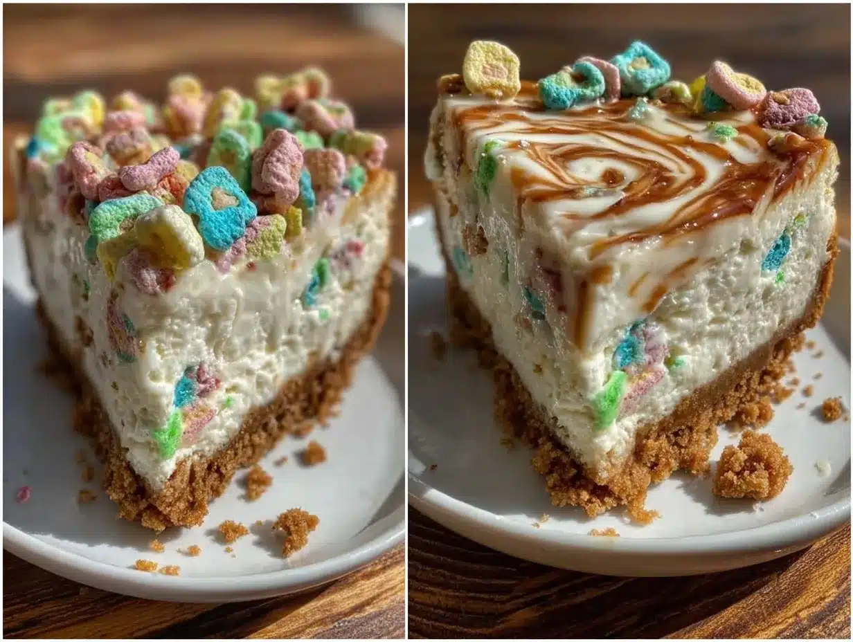 no-bake lucky charms cheesecake preparation steps