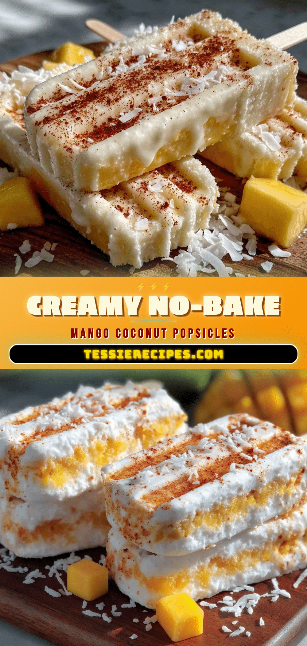 no-bake mango coconut popsicles recipe