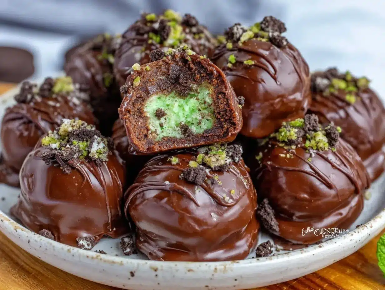 no bake mint oreo truffles preparation steps