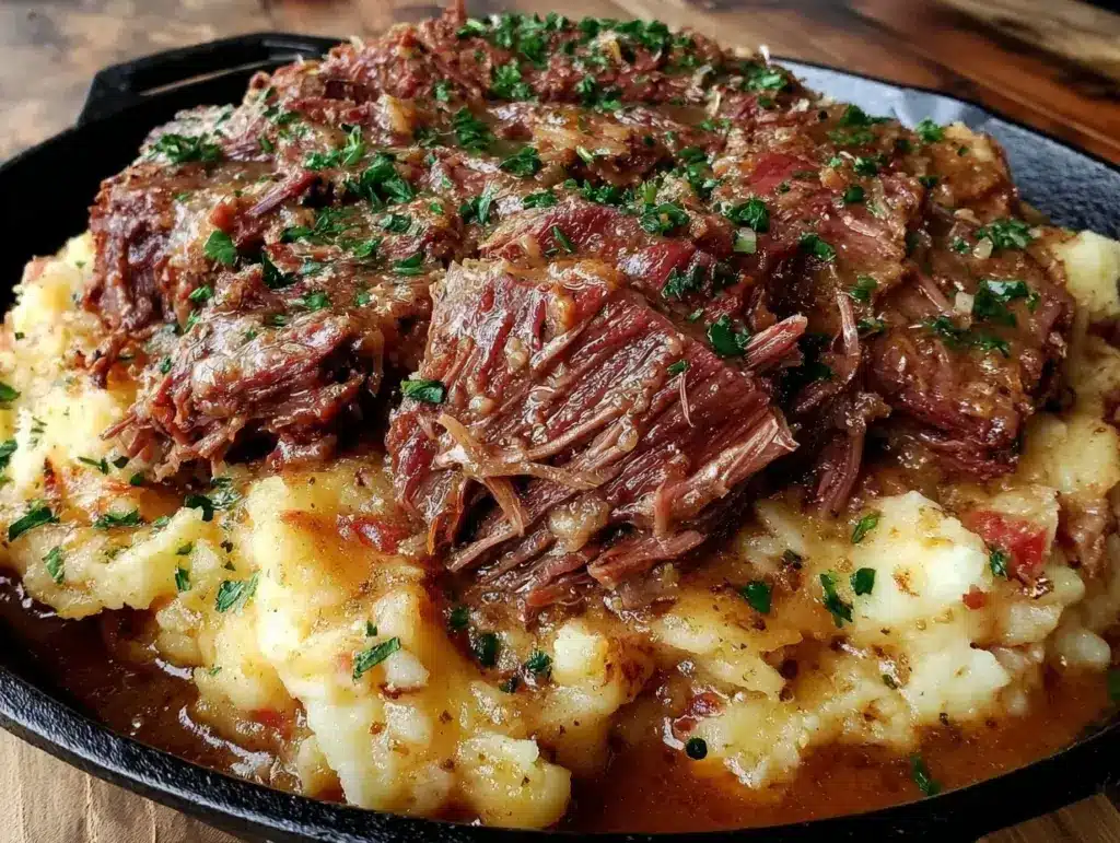 one-pot guinness braised corned beef - featured image