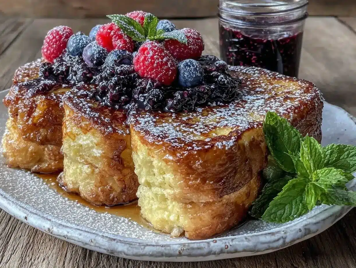 oven baked brioche french toast preparation steps