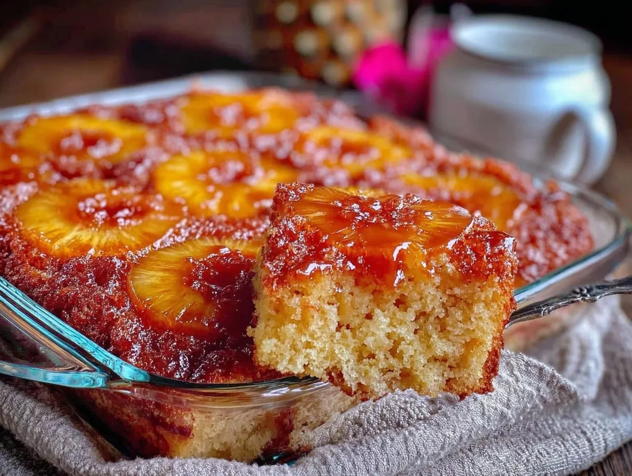 pineapple upside down dump cake preparation steps