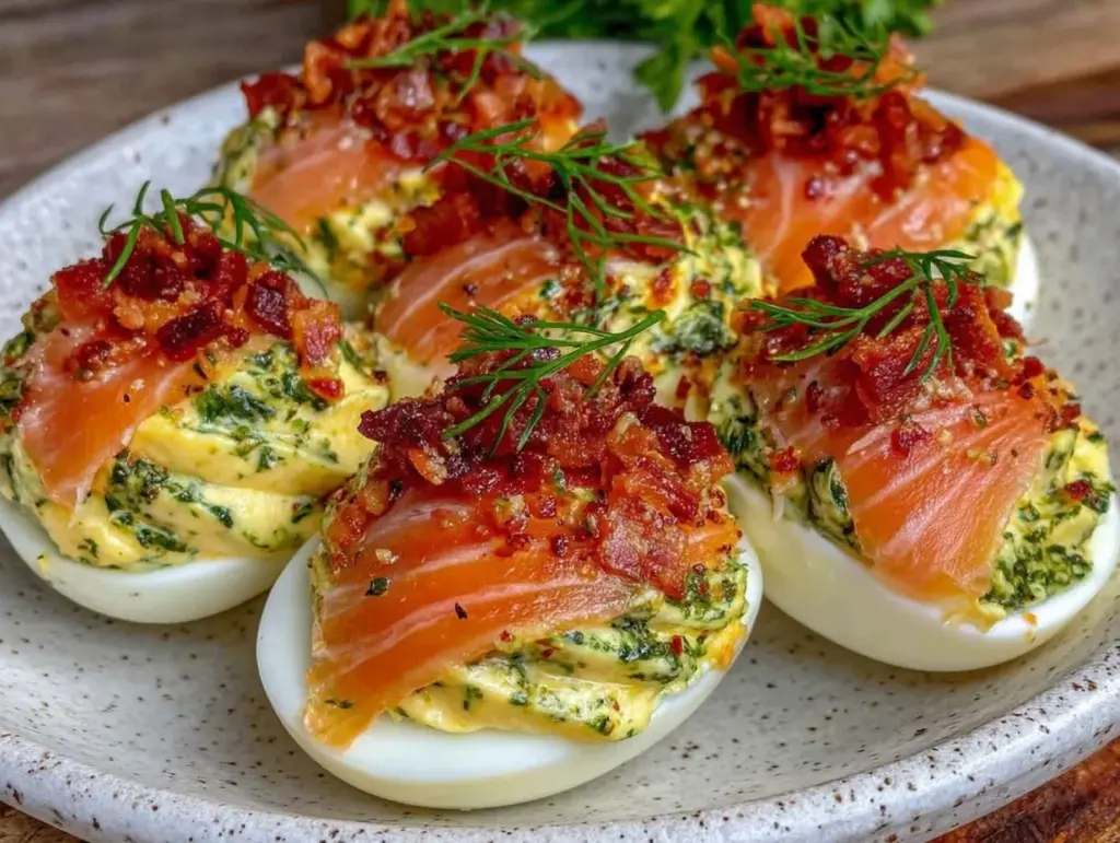 pinwheel deviled eggs - featured image