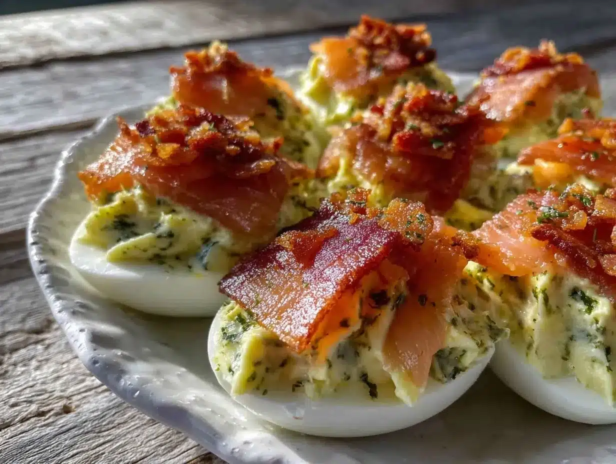 pinwheel deviled eggs preparation steps