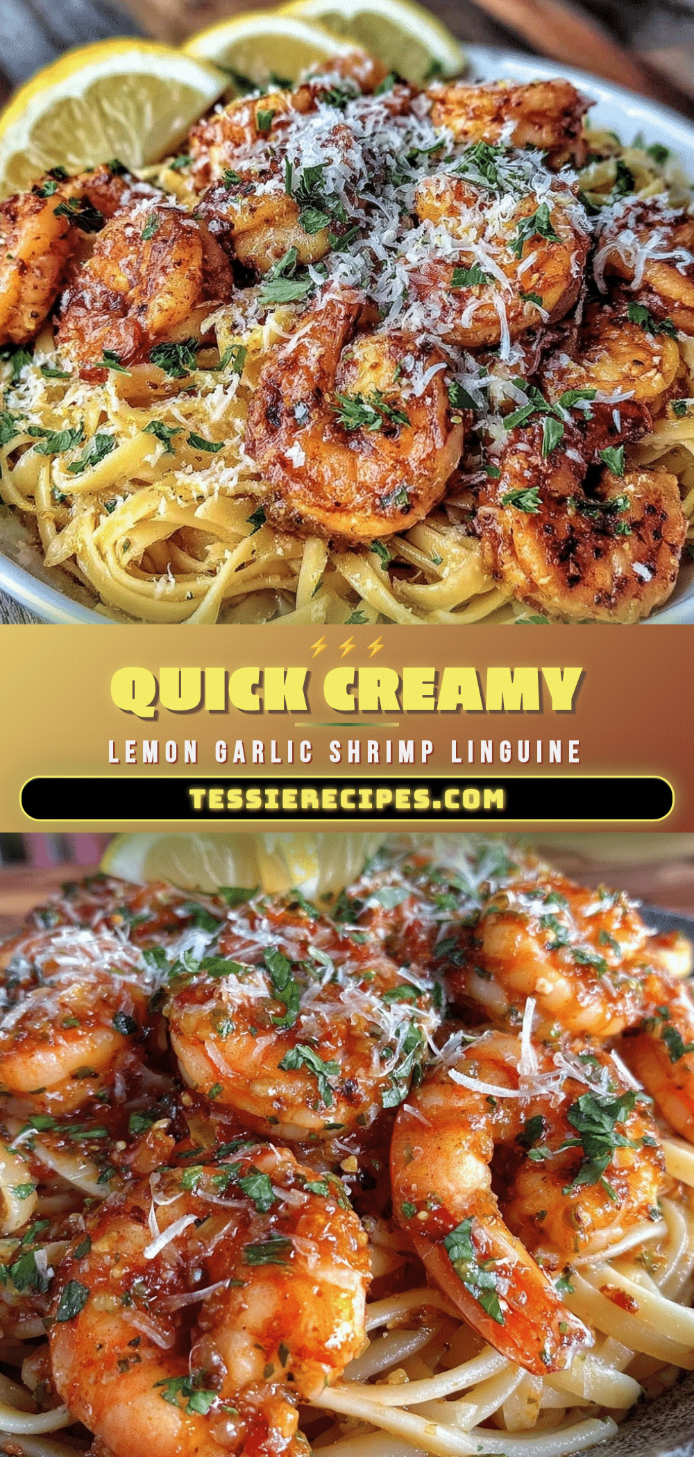 quick creamy lemon garlic butter shrimp linguine recipe