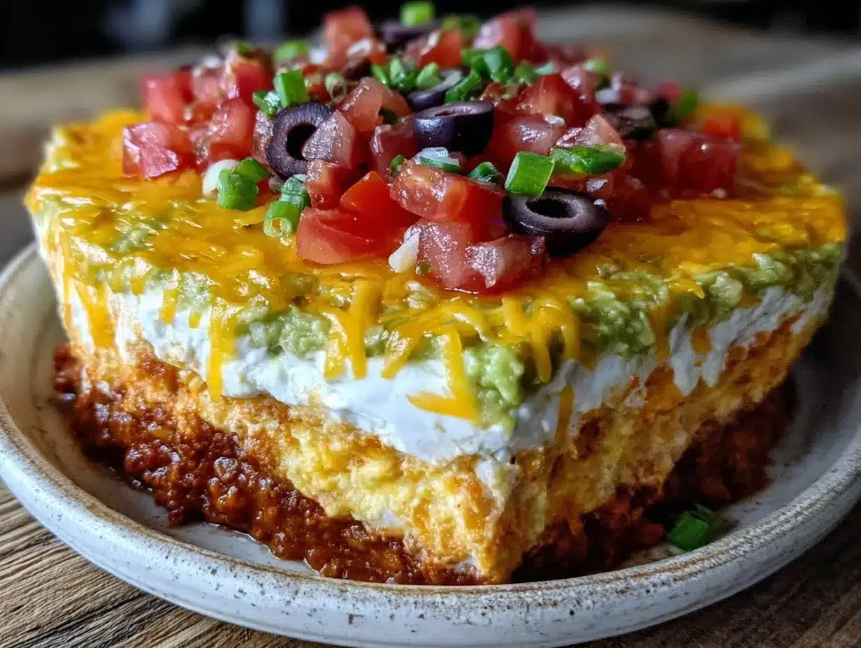 seven layer taco dip preparation steps