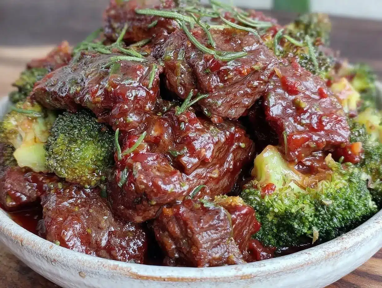 slow cooker beef and broccoli preparation steps