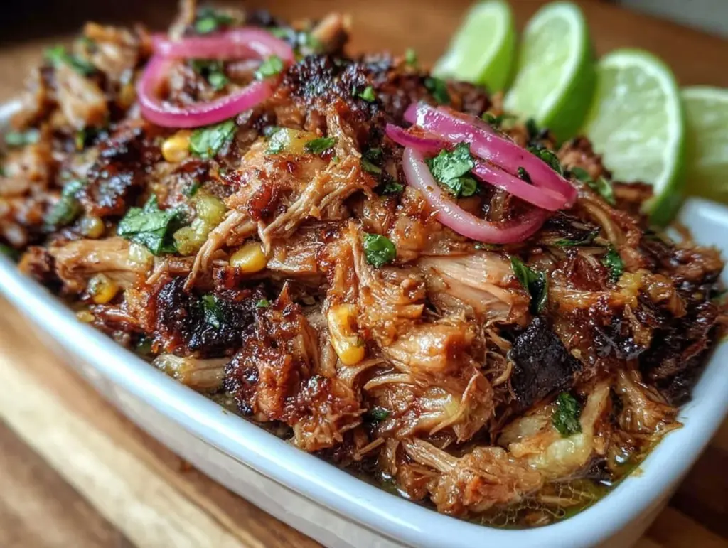 slow cooker pulled pork carnitas - featured image