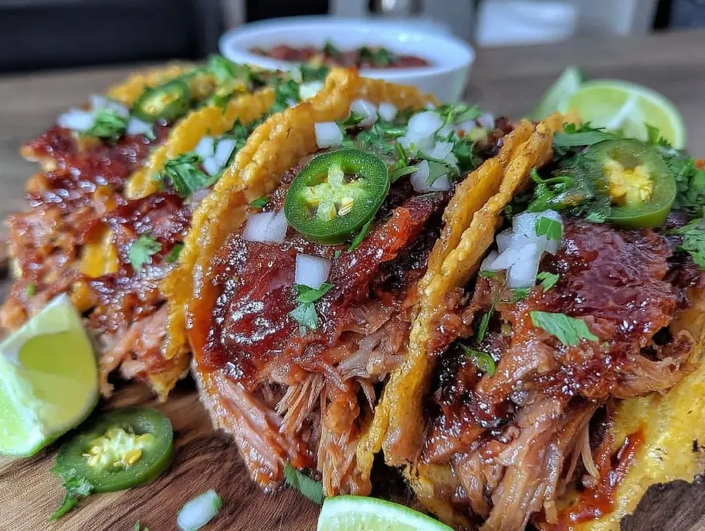 slow cooker pulled pork tacos - featured image