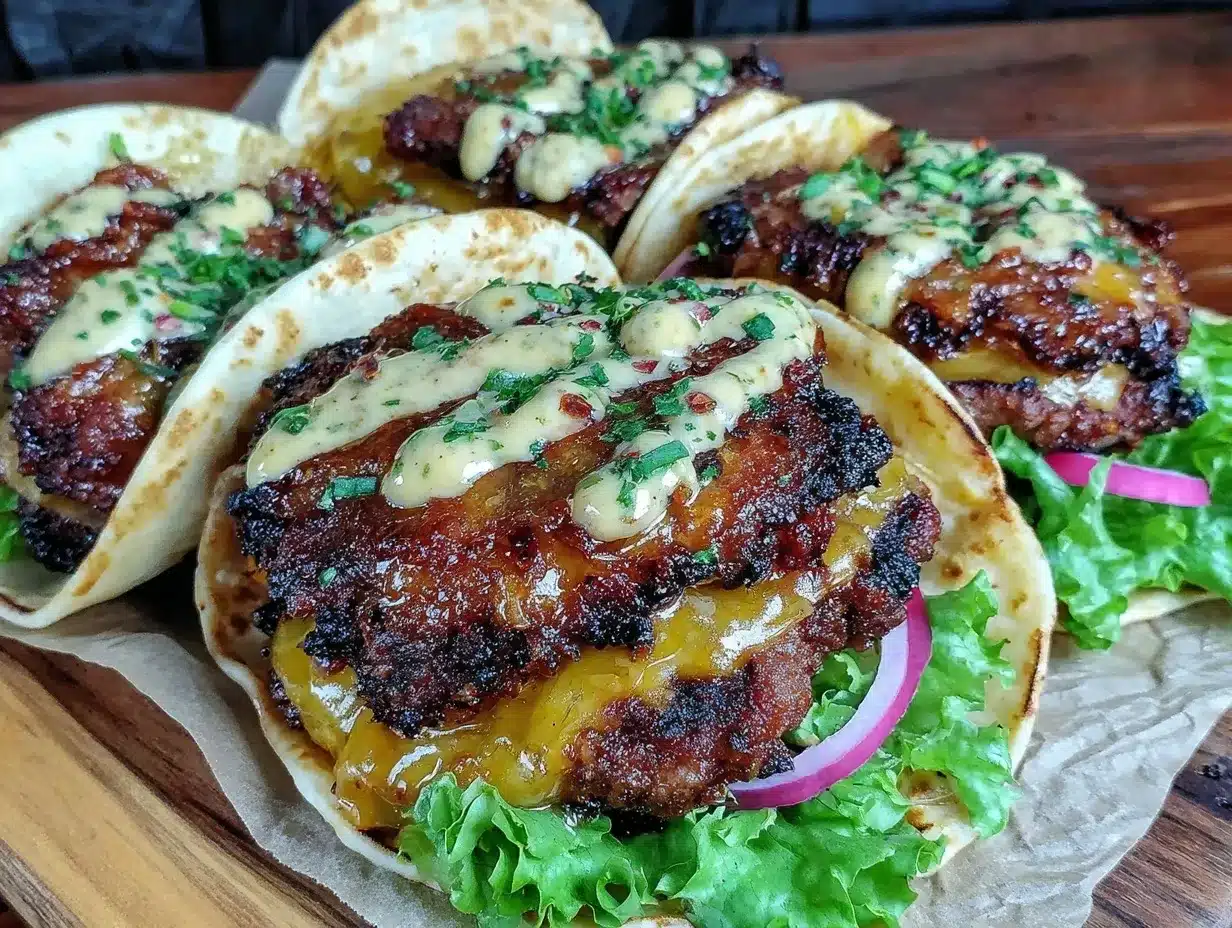 smash burger tacos preparation steps
