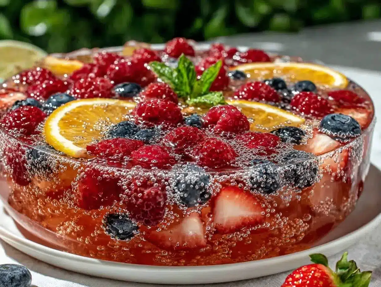 sparkling berry champagne brunch punch preparation steps
