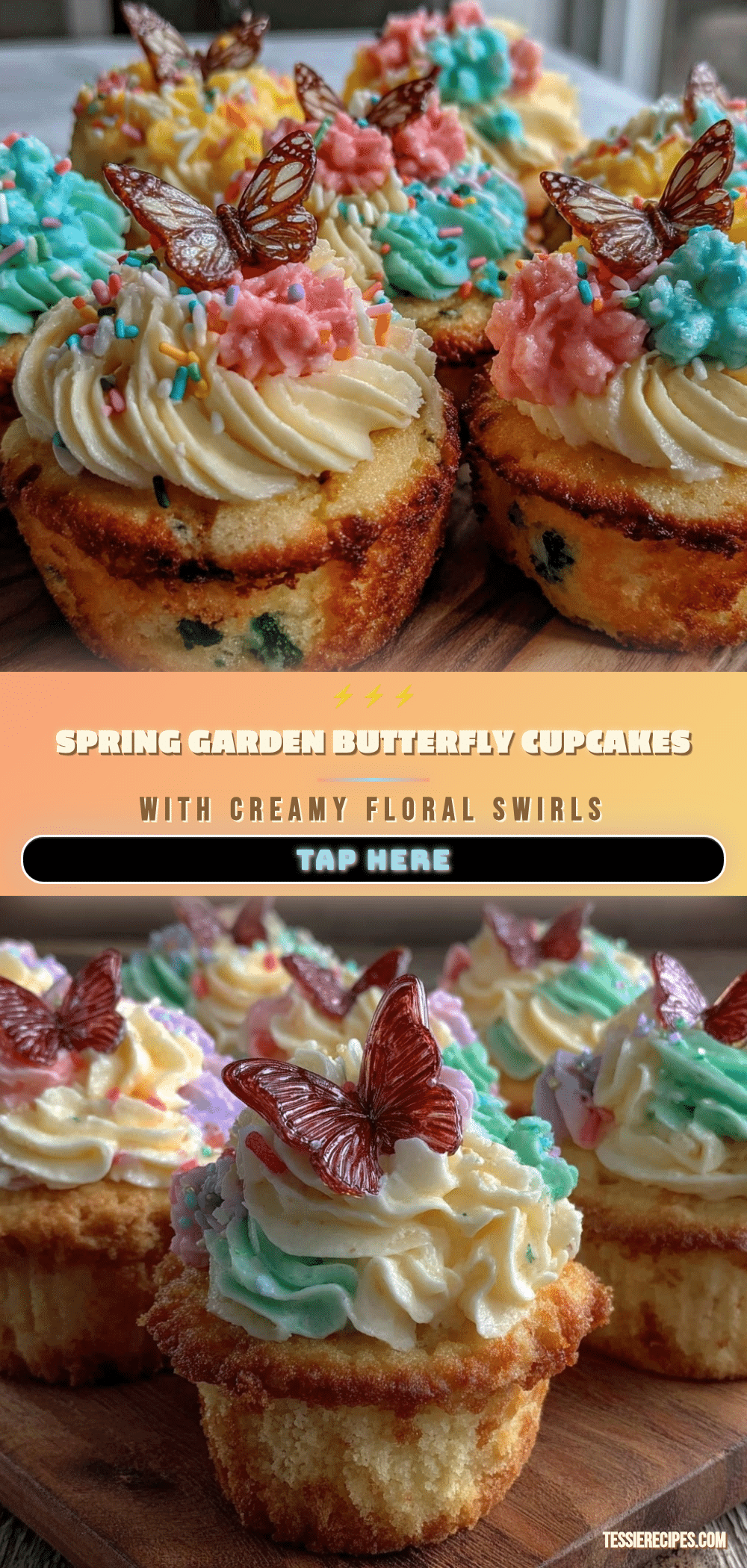 spring garden butterfly cupcakes recipe