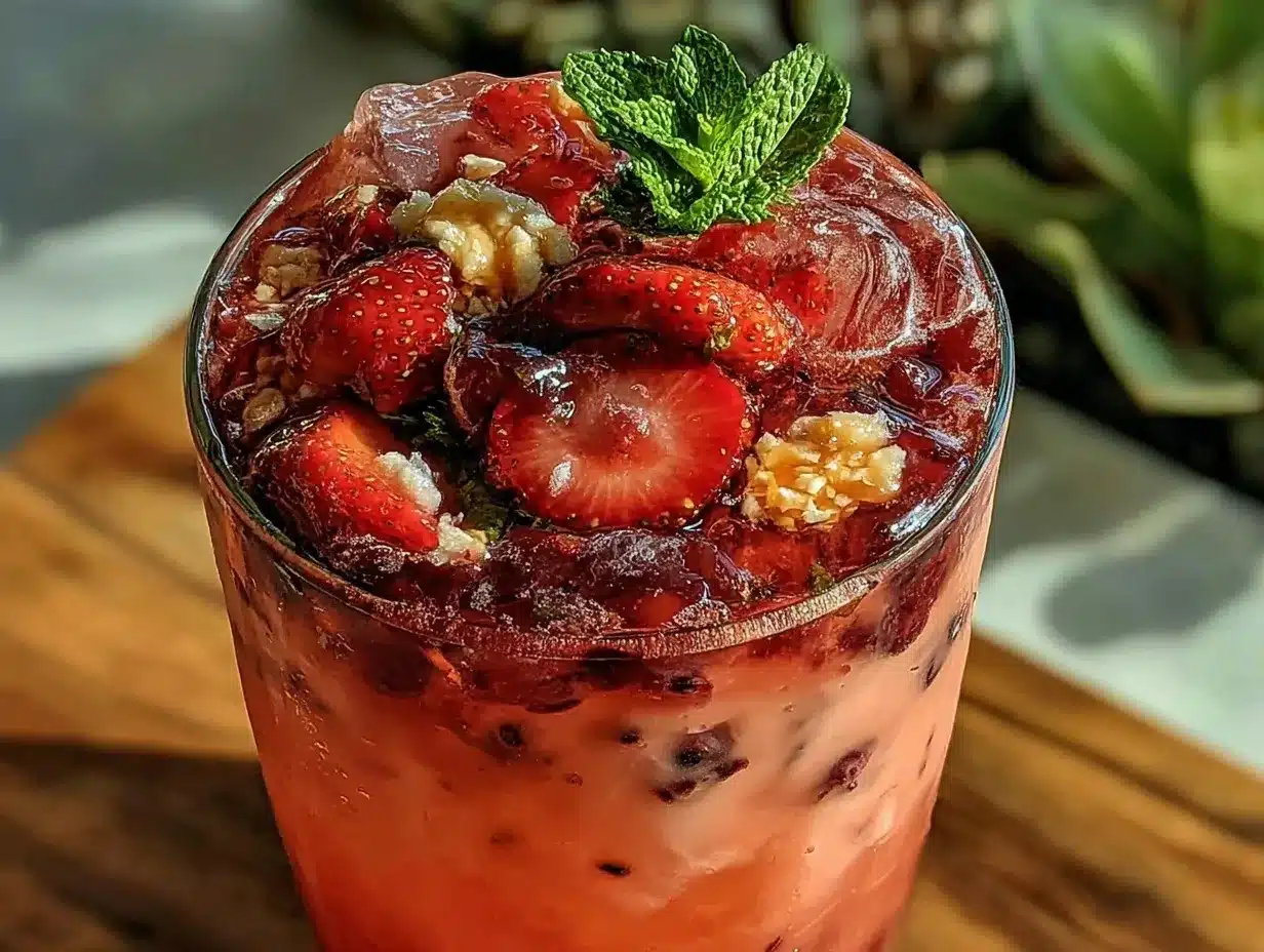 strawberry acai refresher preparation steps