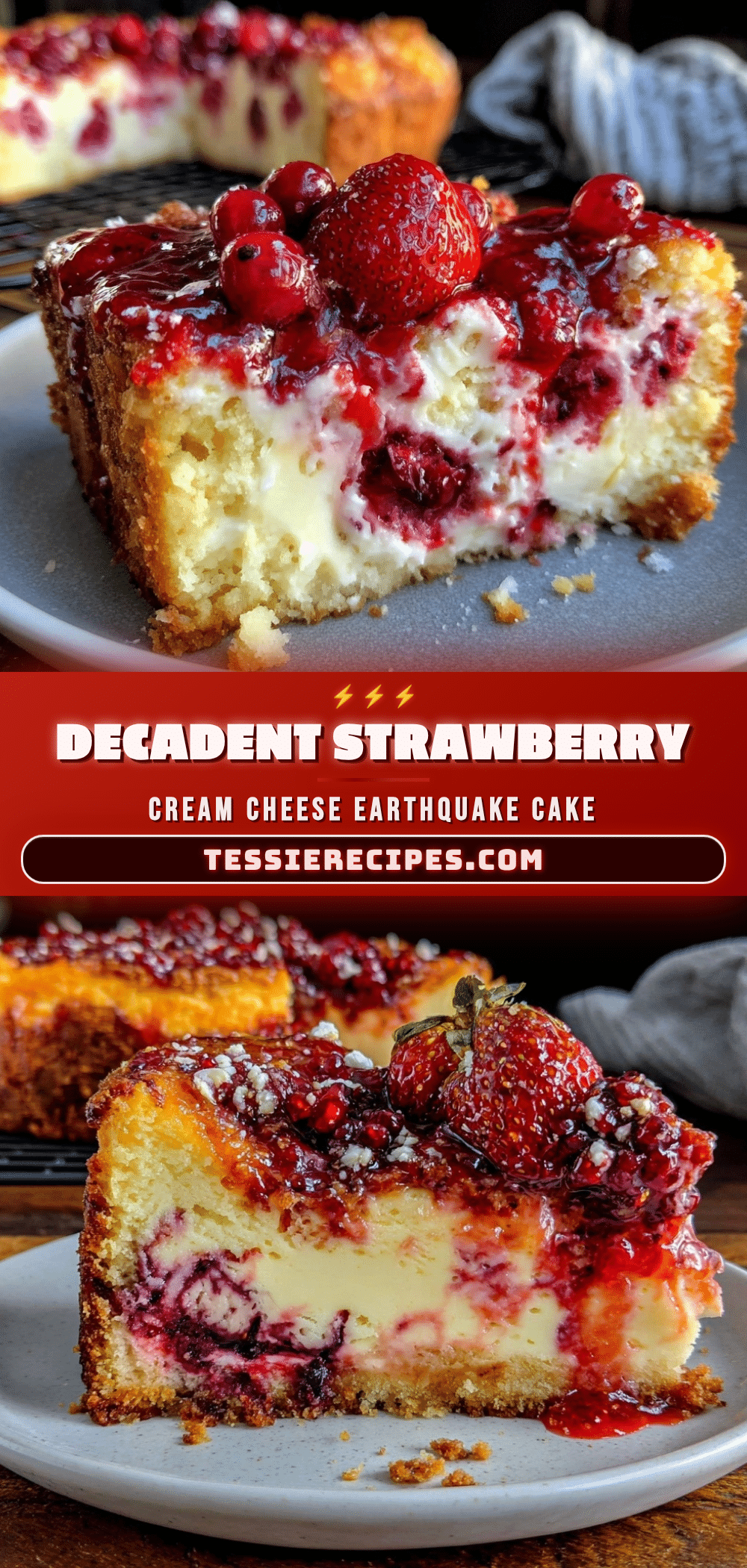 Strawberry Cream Cheese Earthquake Cake recipe