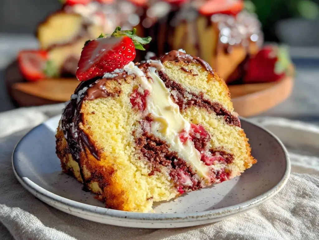 strawberry earthquake cake - featured image