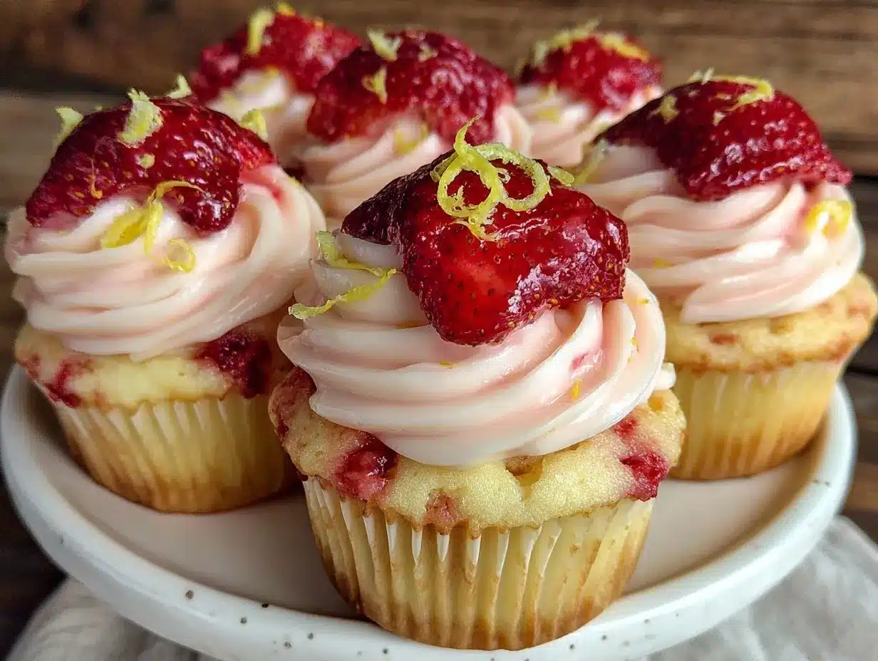 strawberry lemonade cupcakes preparation steps