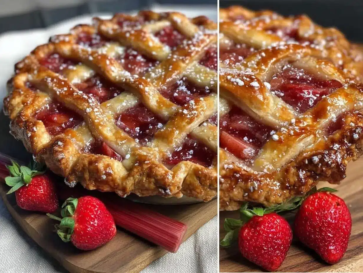 strawberry rhubarb pie preparation steps