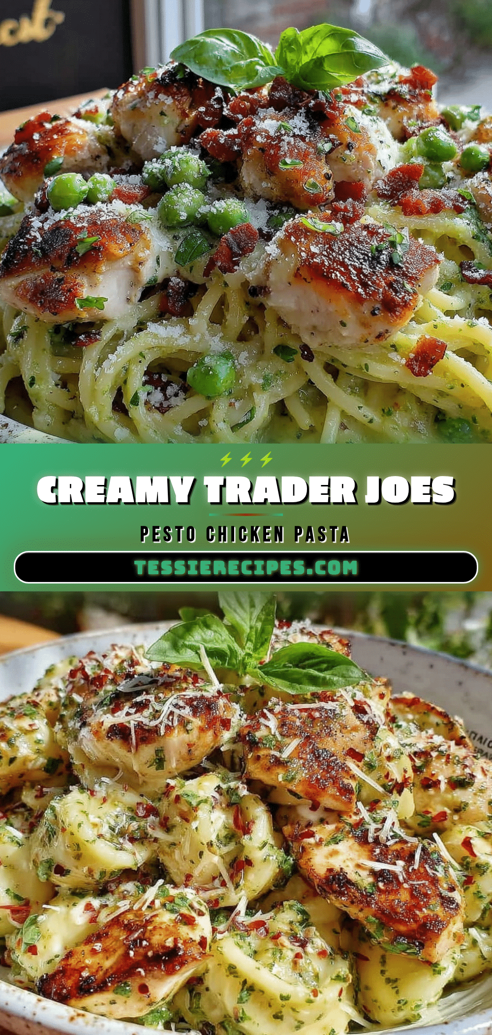 Trader Joes Copycat Pesto Chicken Pasta recipe