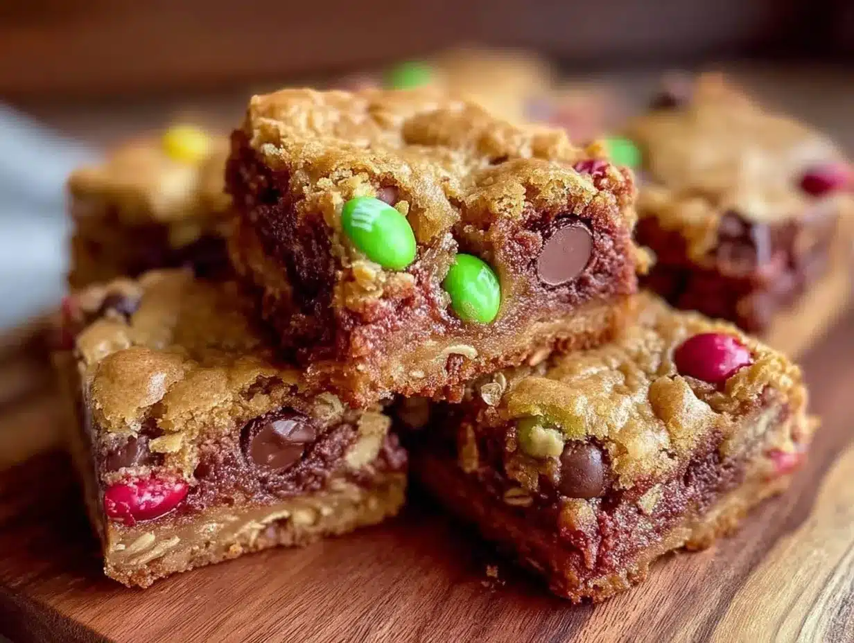 Ultimate Chewy Monster Cookie Bars recipe preparation steps
