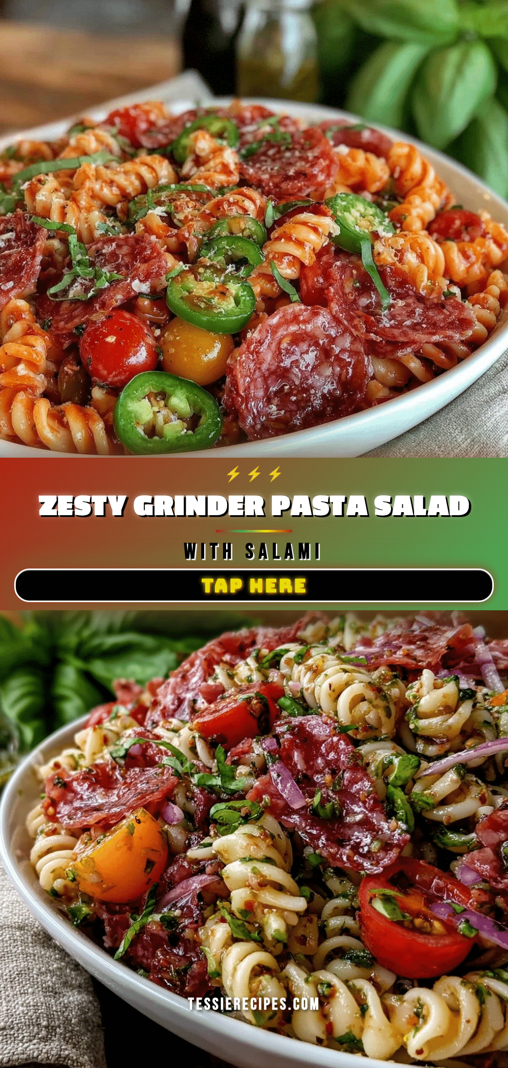zesty flavorful grinder pasta salad recipe