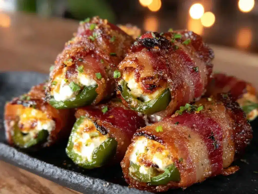 bacon-wrapped stuffed jalapeños - featured image