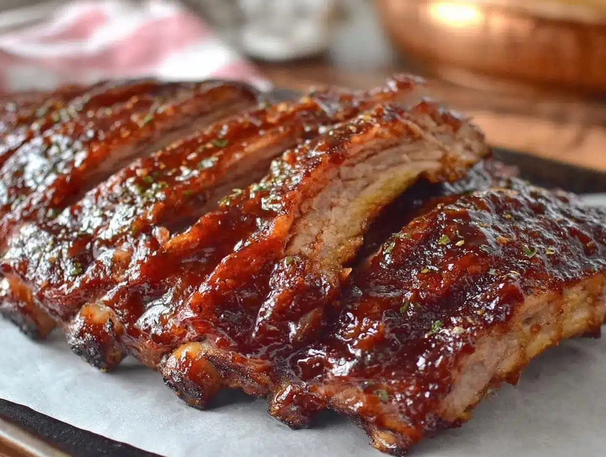 bourbon glazed baby back ribs oven recipe preparation steps