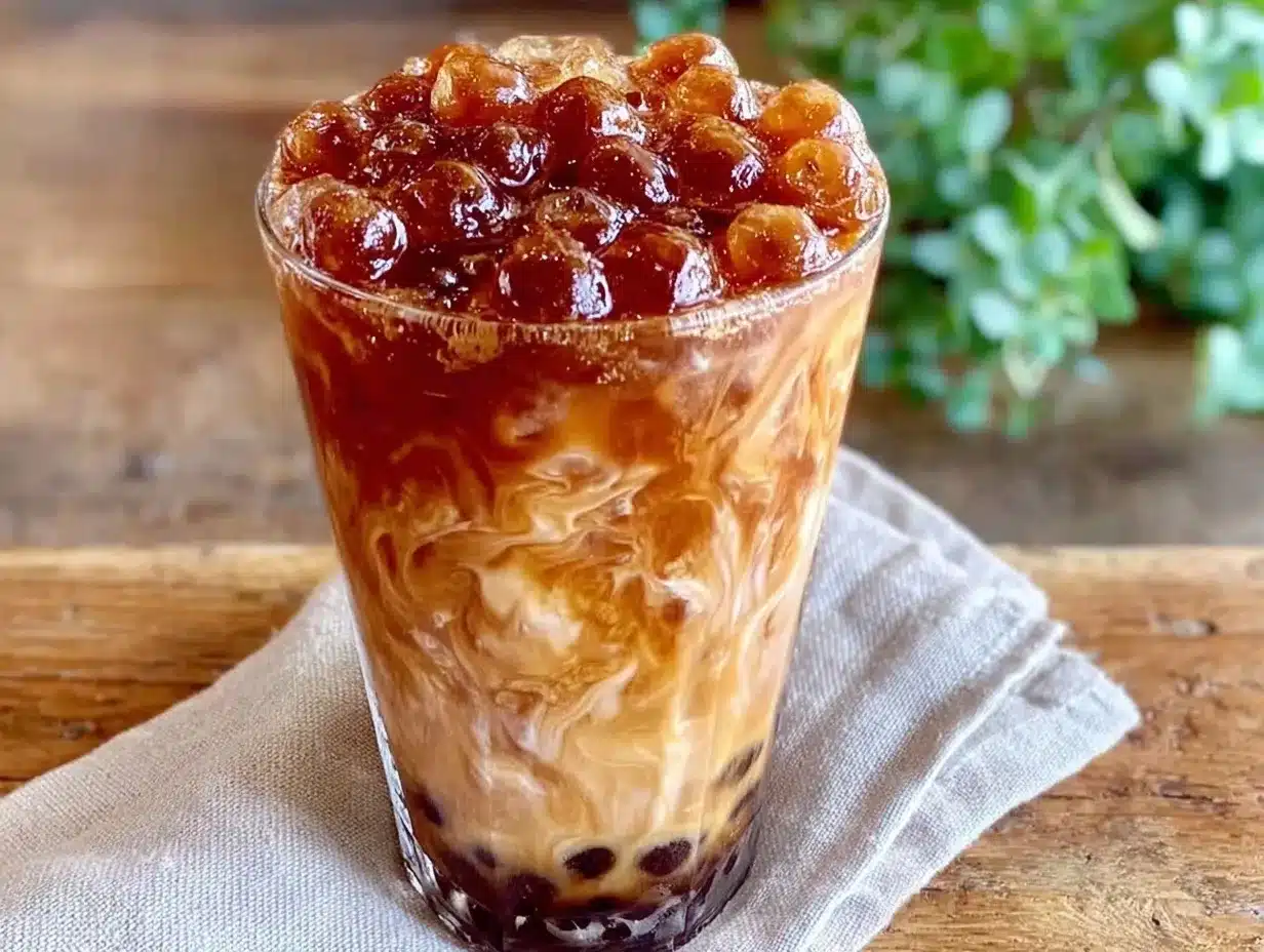 brown sugar boba milk tea preparation steps