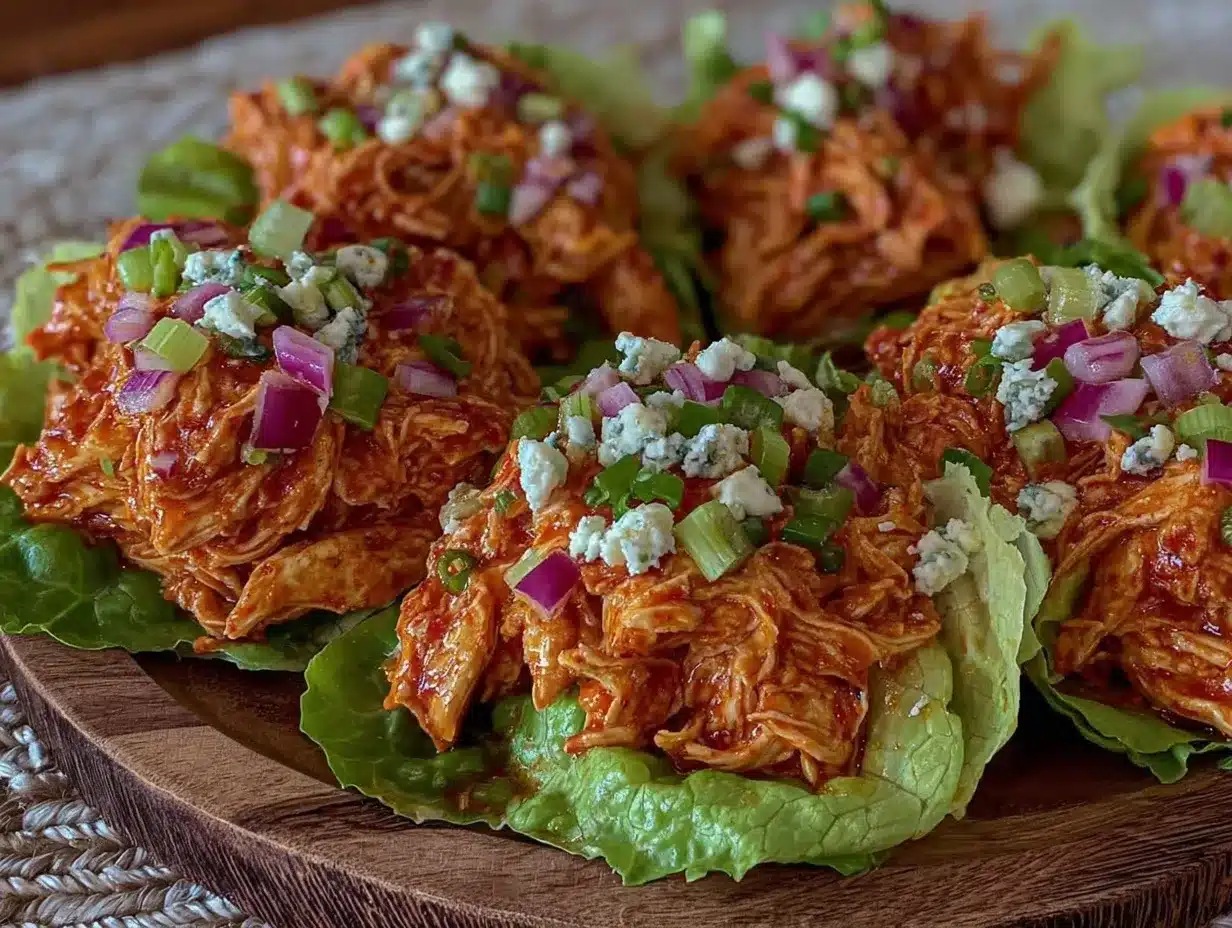buffalo chicken salad lettuce wraps preparation steps