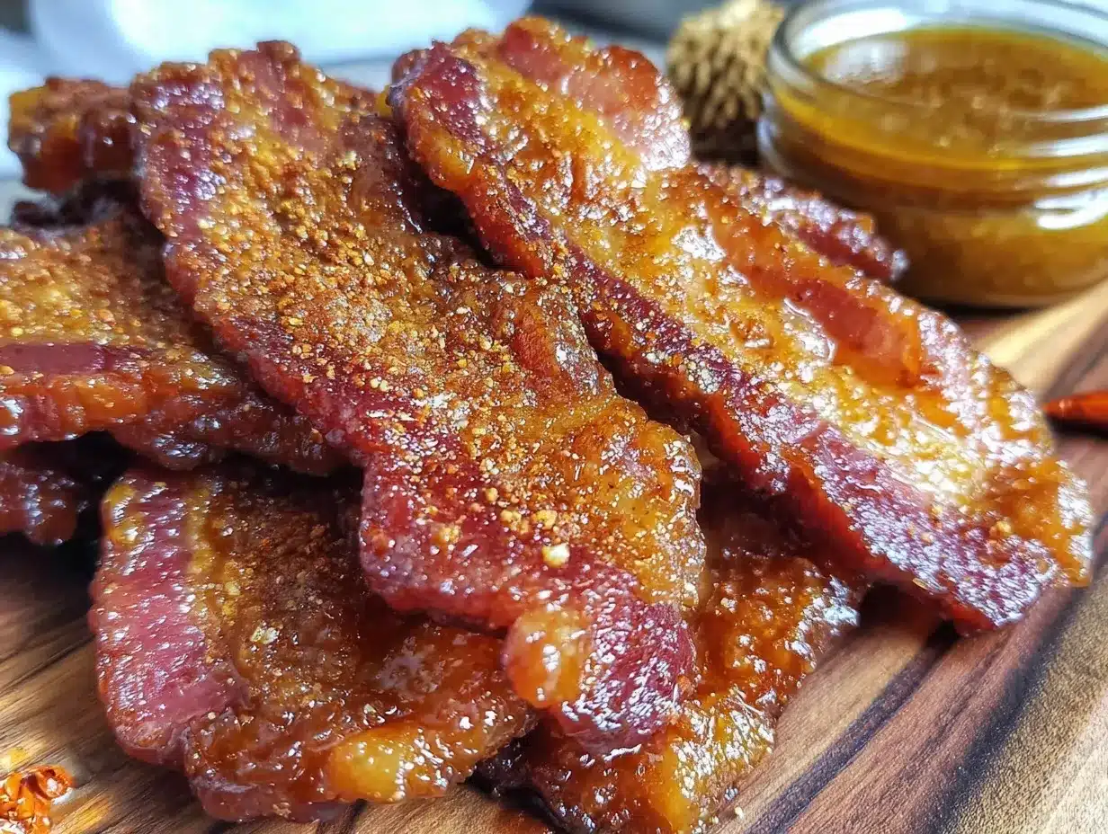 candied maple bacon strips preparation steps