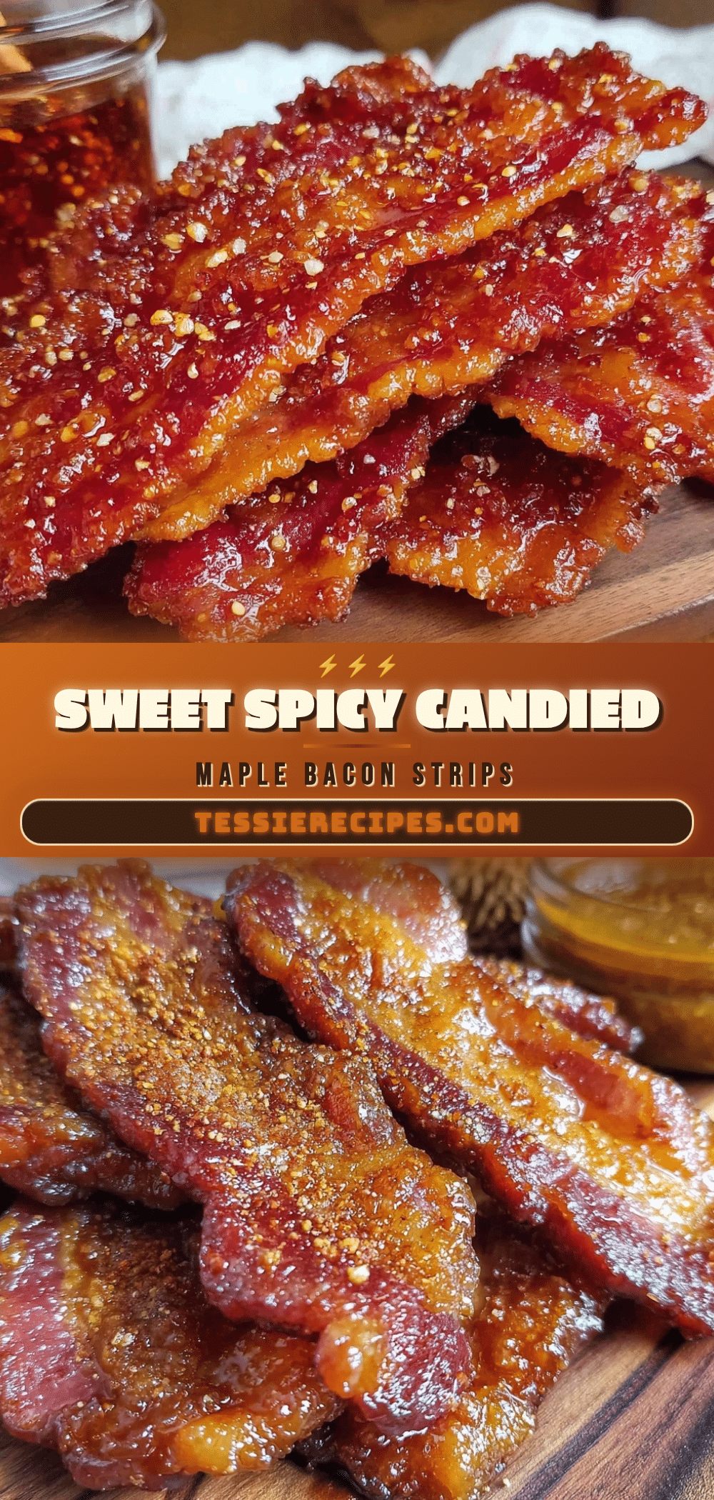 candied maple bacon strips recipe