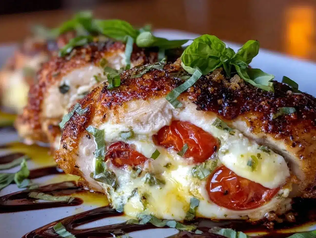 caprese stuffed chicken preparation steps