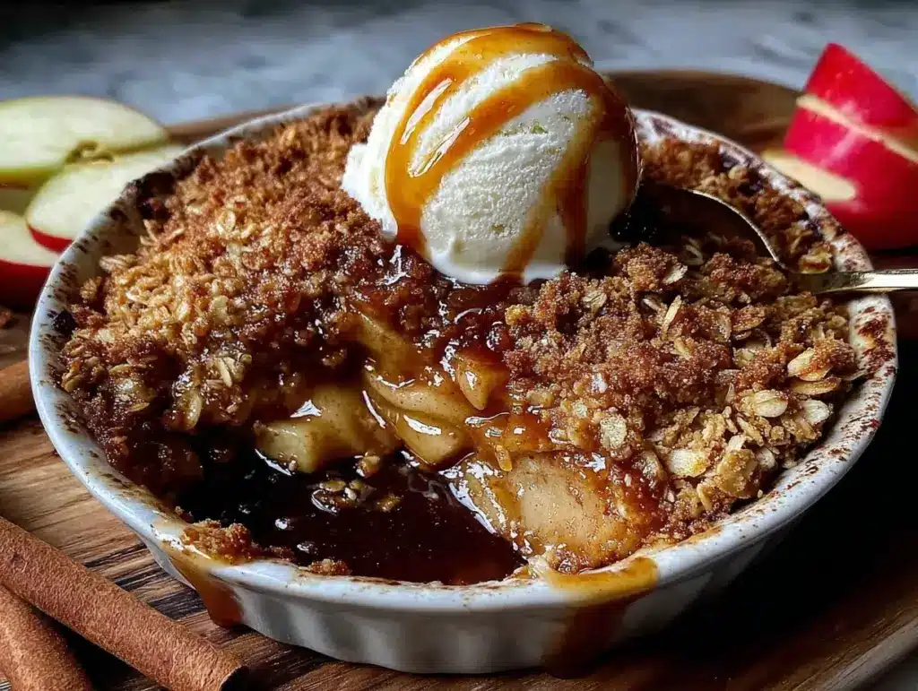 cozy cinnamon apple crisp - featured image