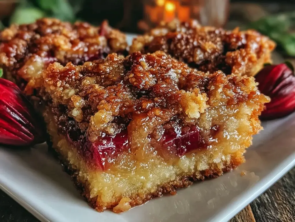 cozy rhubarb crisp - featured image