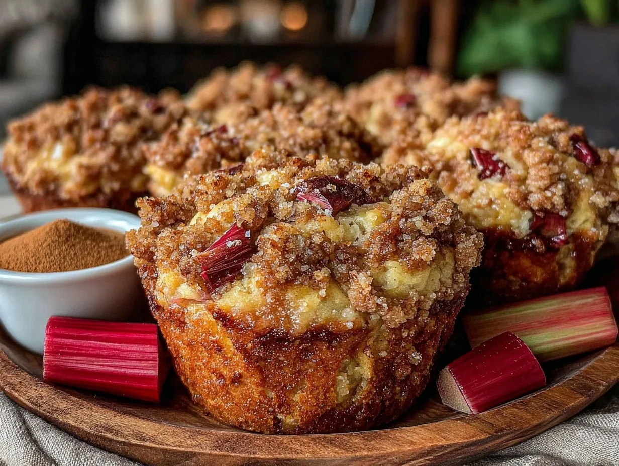 cozy rhubarb muffins preparation steps