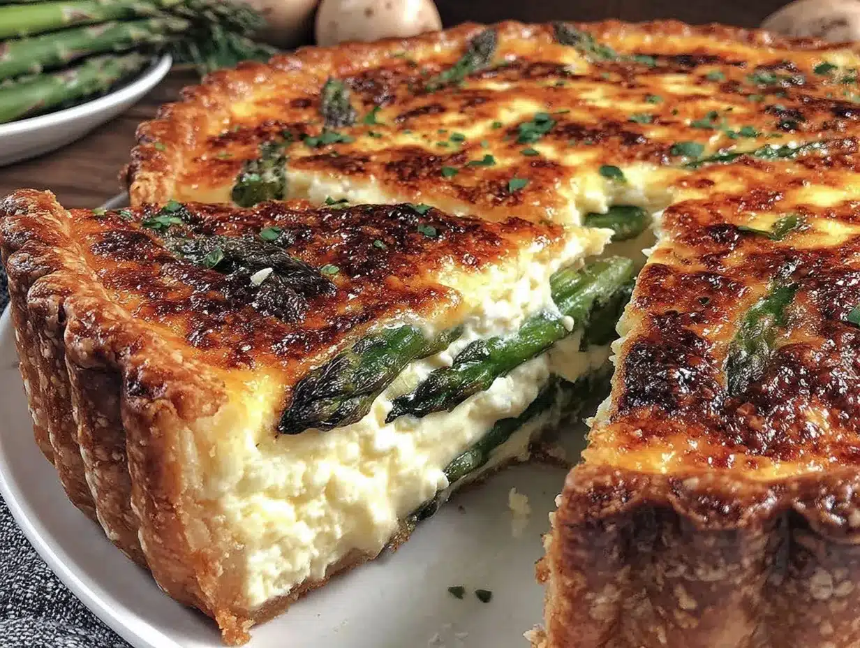 creamy asparagus and gruyère quiche without heavy cream preparation steps