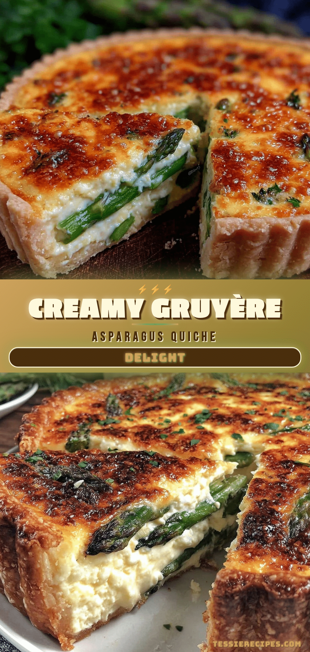 creamy asparagus and gruyère quiche without heavy cream recipe
