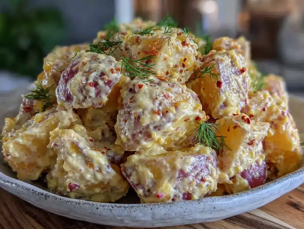 creamy classic potato salad - featured image