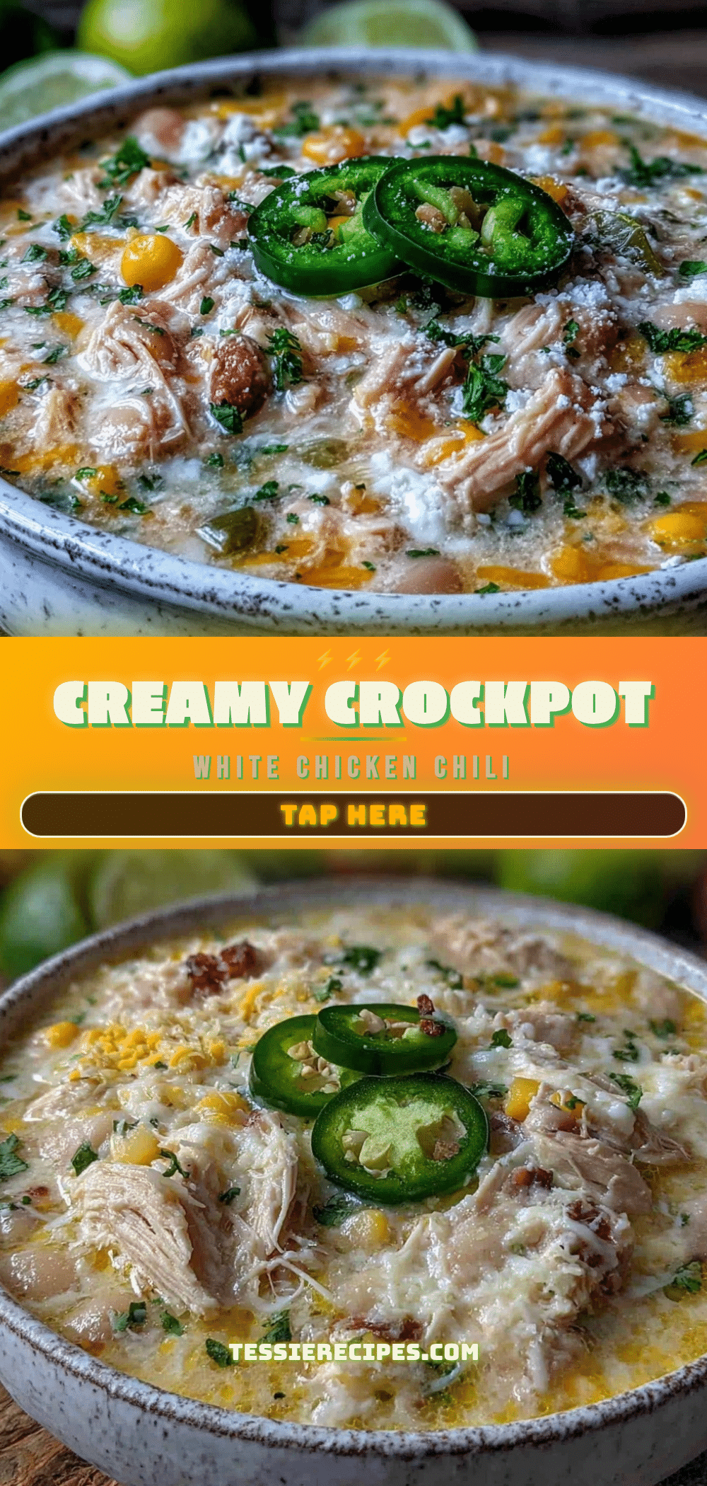 creamy crockpot white chicken chili without beans recipe