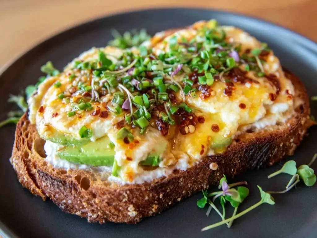 creamy loaded avocado toast - featured image