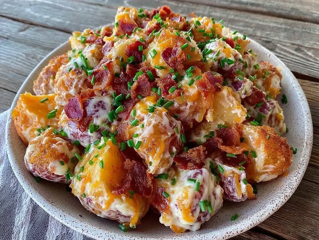 creamy loaded baked potato salad preparation steps