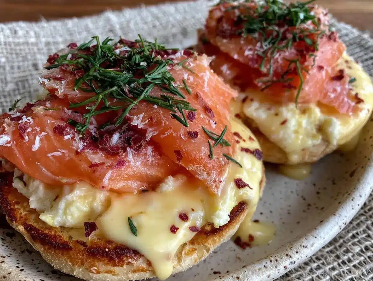 creamy smoked salmon eggs benedict preparation steps